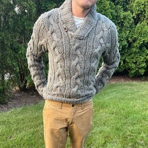 Heavy duty, gray, A&F knit sweater